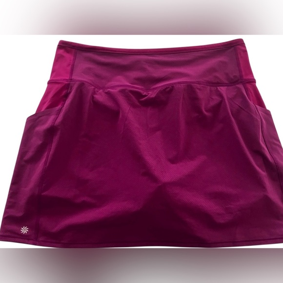 ATHLETA RUN WITH IT 14” SKORT XS BURGUNDY ATHLETIC TENNIS RUNNING SKIRT - Picture 2 of 12